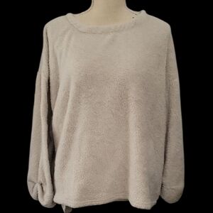 Umgee Tannish-Gray Crew Neck Sweater